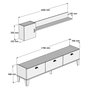 Hanah Home E4020 Mueble TV Escandinavo Roble y Blanco 178x34.6x44.8cm Elegancia Funcional